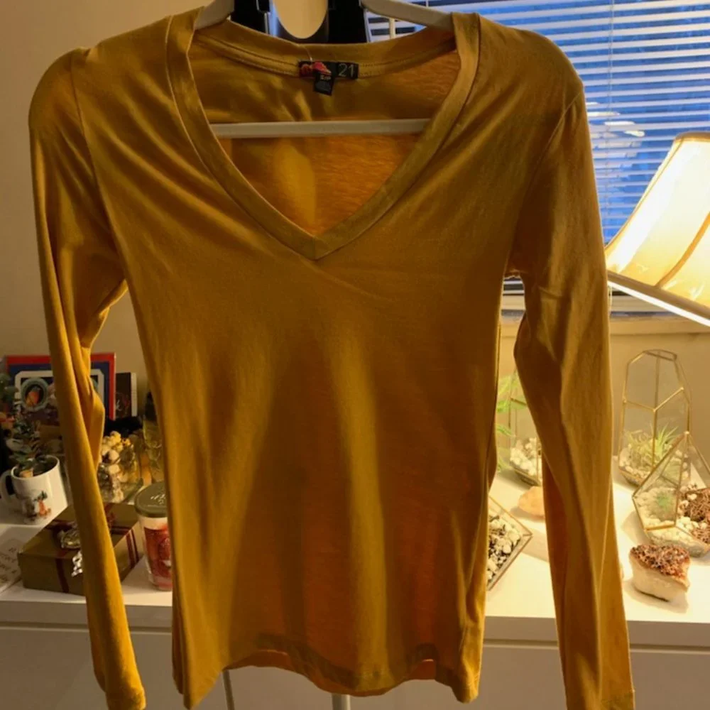 Forever 21 Mustard long sleeve top